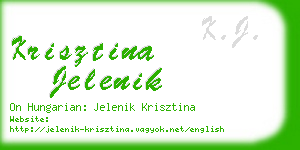 krisztina jelenik business card